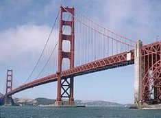view of famous bridge in san francisco
