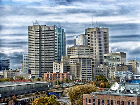 downtown view of city of winnipeg