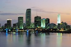 view of miami from ocean