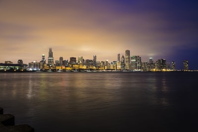 view of city from lake michigan in springfield illinois