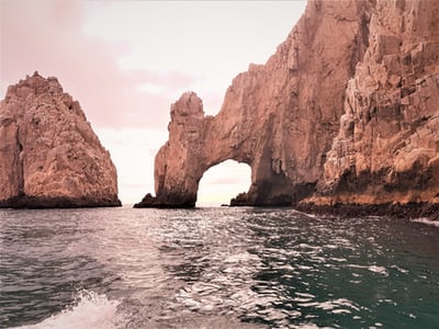 rock formation along the ocean in los cabos mexico