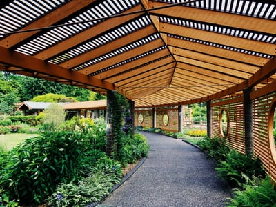 covered pathway against forest in saint louis missouri