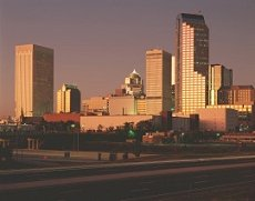 view of the tall city buildings in charlotte north carolina